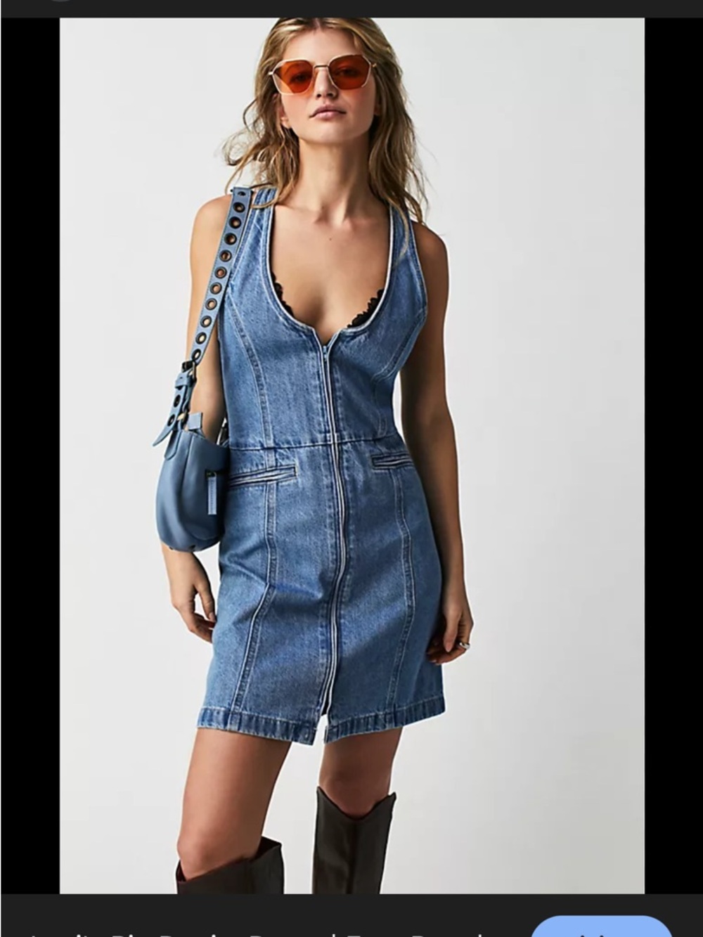 Levi’s Blue Denim Zip-Front Women’s Dress